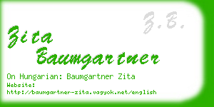 zita baumgartner business card